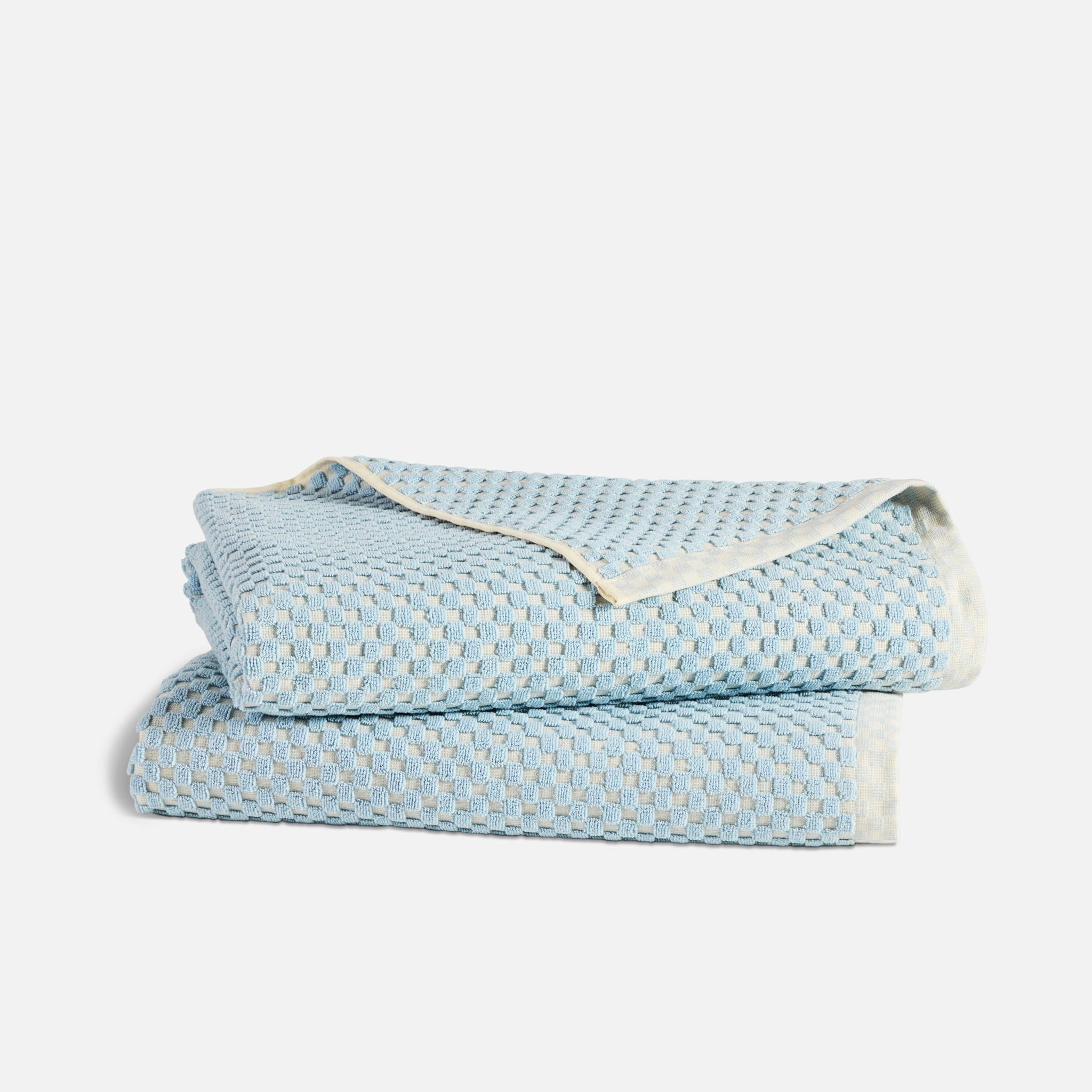 Checkered Jacquard Bath Sheets Set of 2 - Last Call