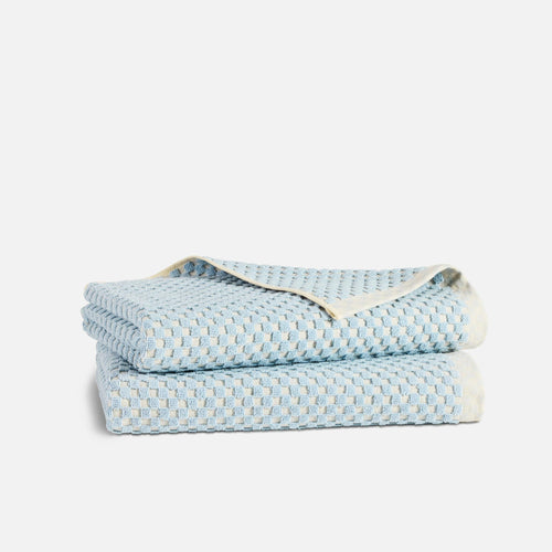 Checkered Jacquard Bath Towels Set of 2 - Last Call