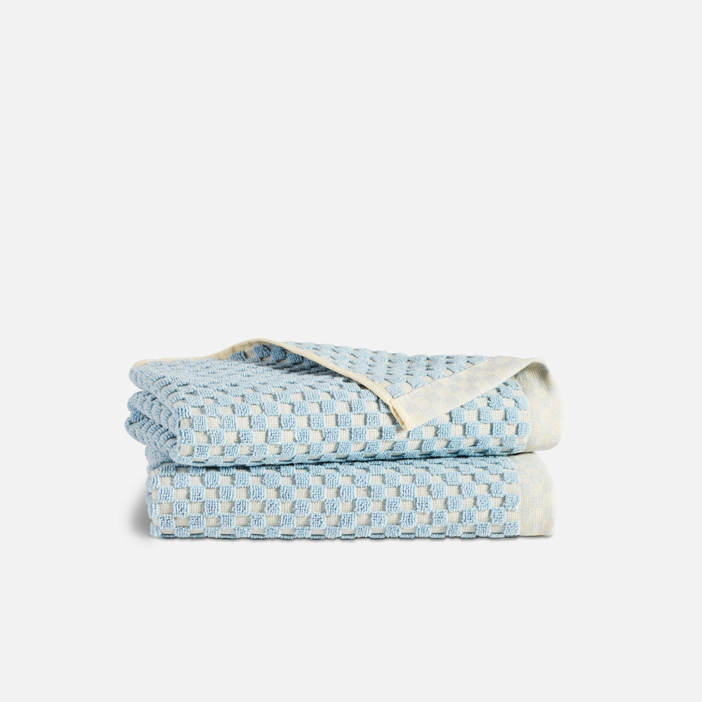 Checkered Jacquard Hand Towels Set of 2 - Last Call