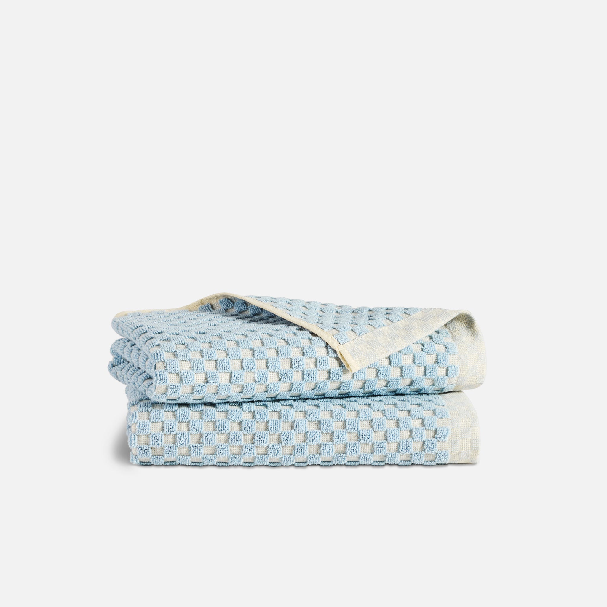 Checkered Jacquard Hand Towels Set of 2 - Last Call