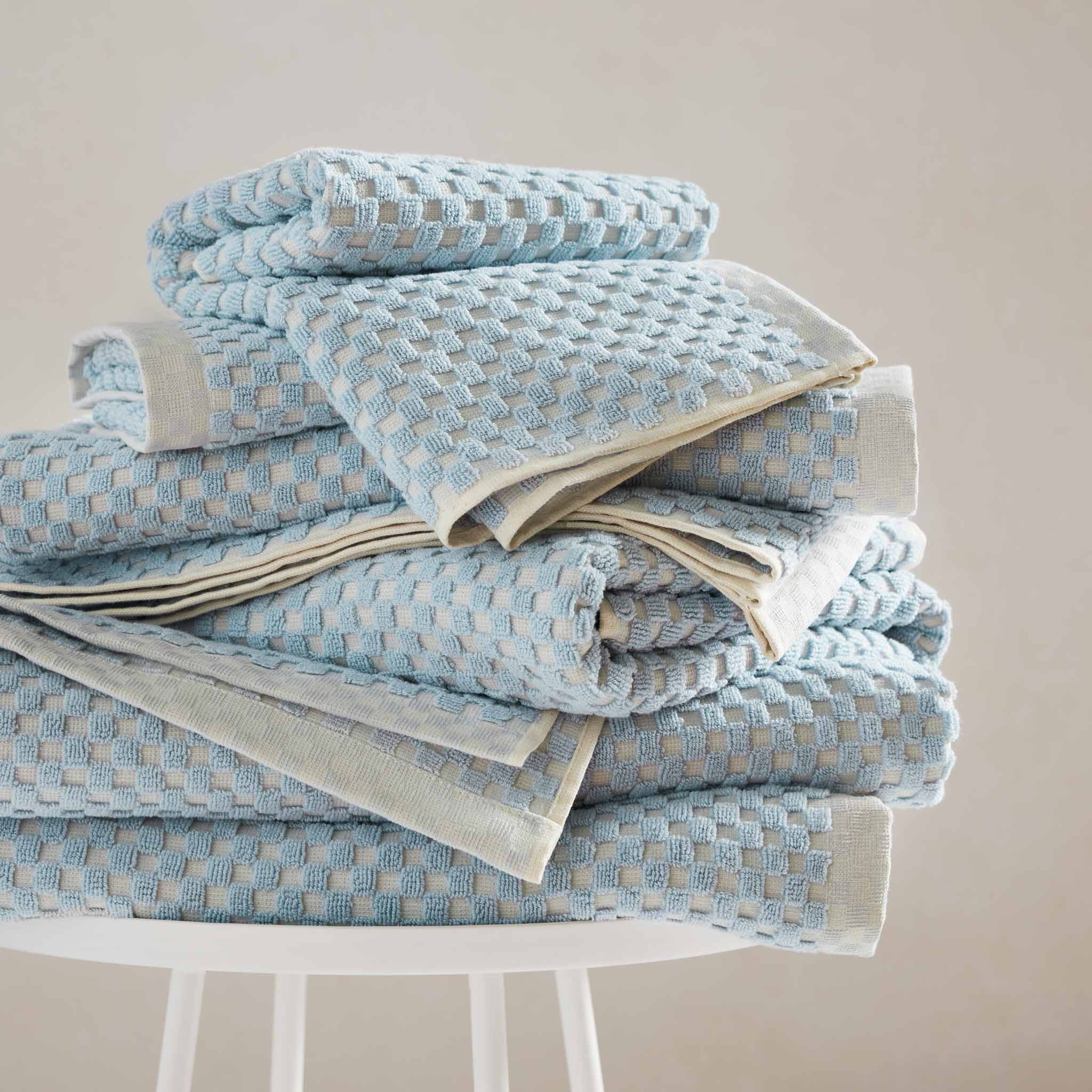 Checkered Jacquard Bath Sheets Set of 2 - Last Call