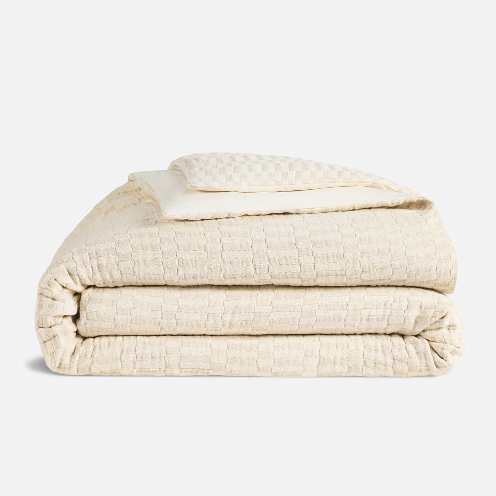 Woven Checkerboard Duvet Cover