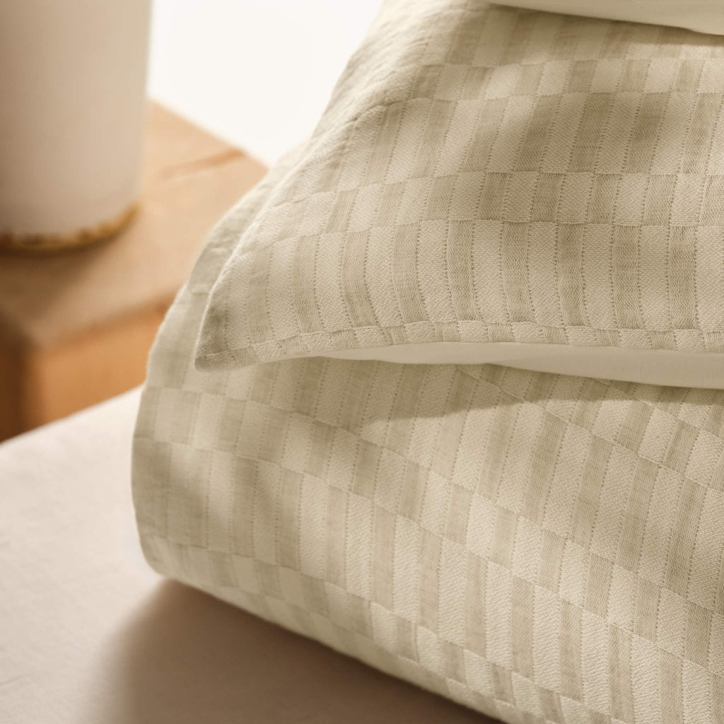 Woven Checkerboard Duvet Cover - Last Call
