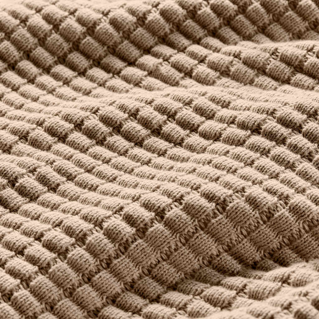 Grid Knit Cotton Throw Blanket - Last Call