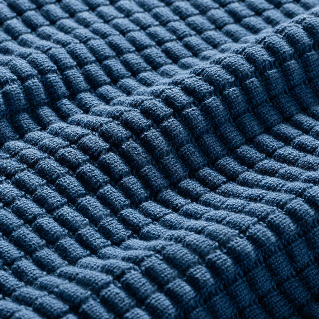 Grid Knit Cotton Throw Blanket - Last Call