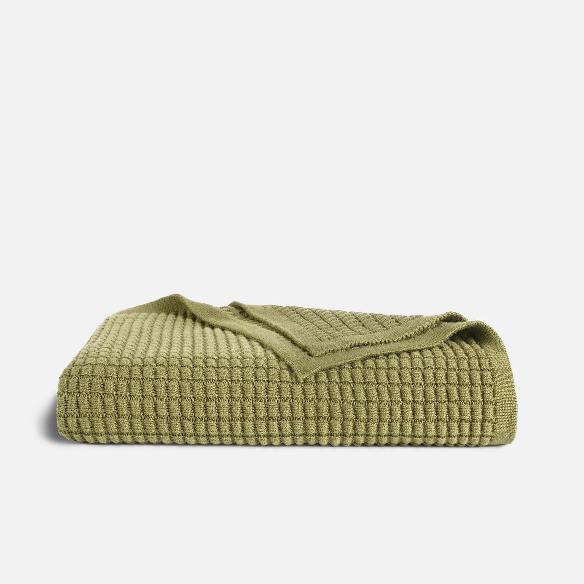 Grid Knit Cotton Throw Blanket - Last Call