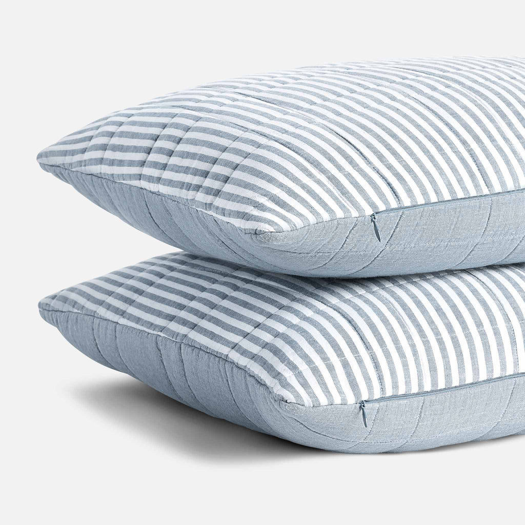 Washed European Linen Quilted Sham Set