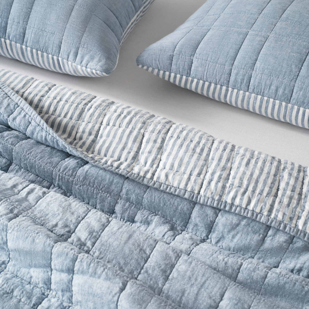 Washed European Linen Quilt Set