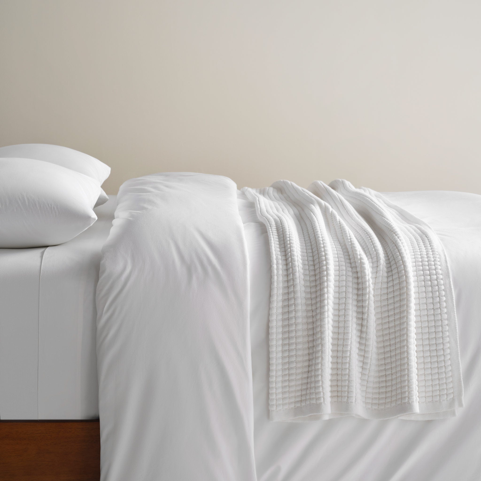 Grid Knit Cotton Throw Blanket - Last Call