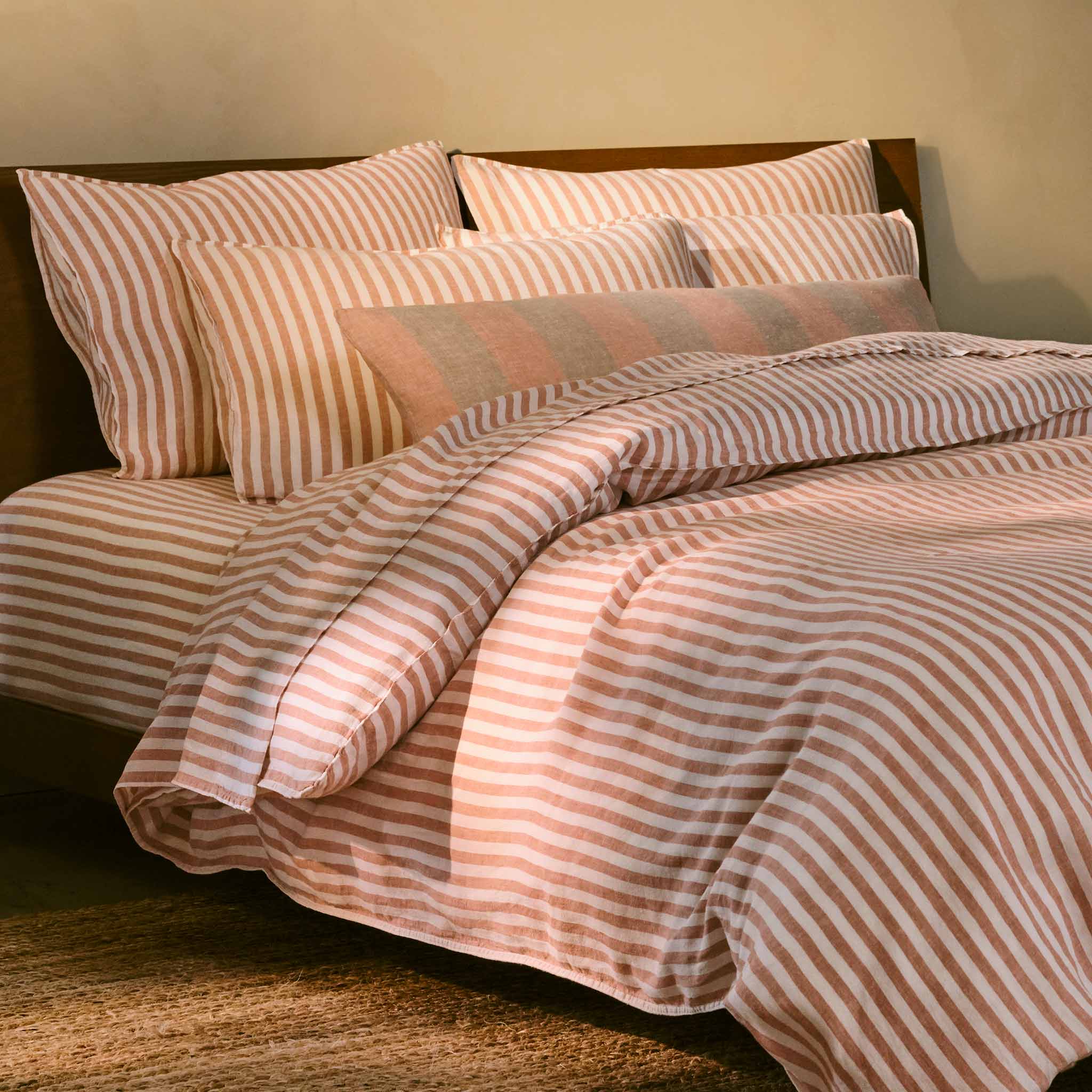 Washed European Linen Lumbar Pillow Cover