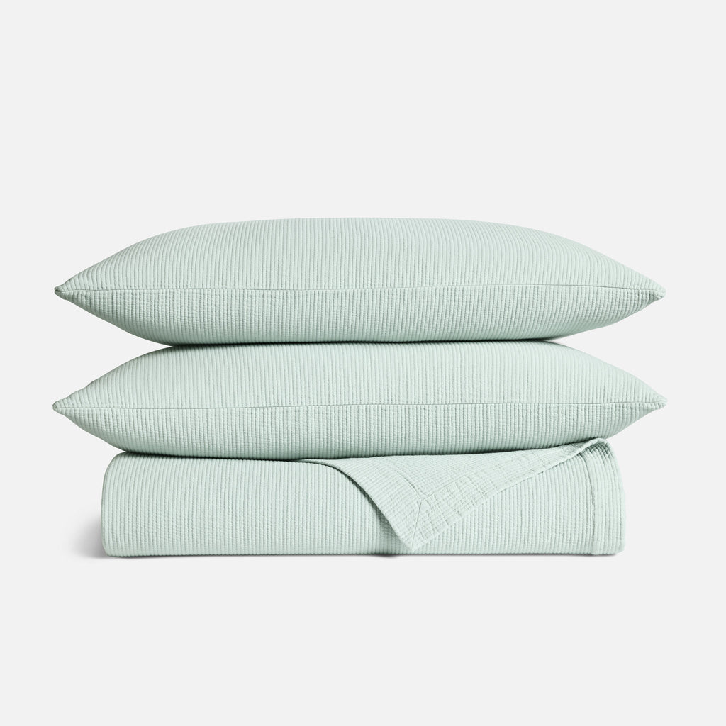 Ribbed Matelasse Quilt Set