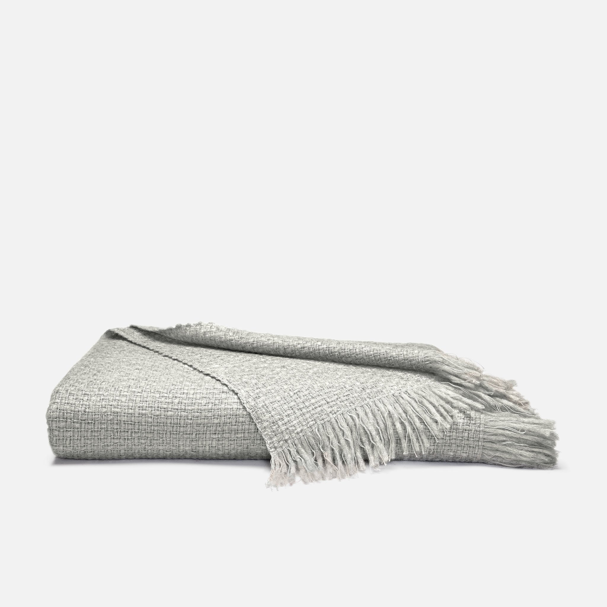 Basketweave Alpaca Throw Blanket