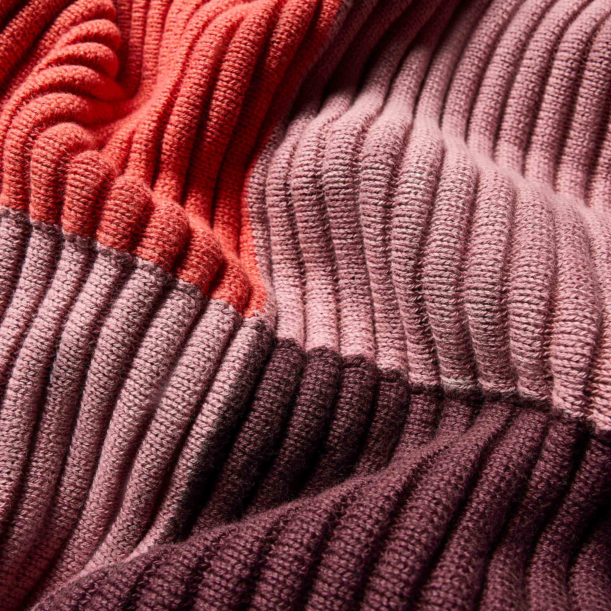 Colorblock Rib Knit Throw Blanket - Last Call