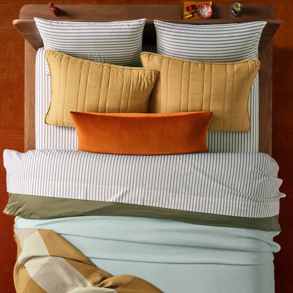 Ribbed Matelasse Quilt Set