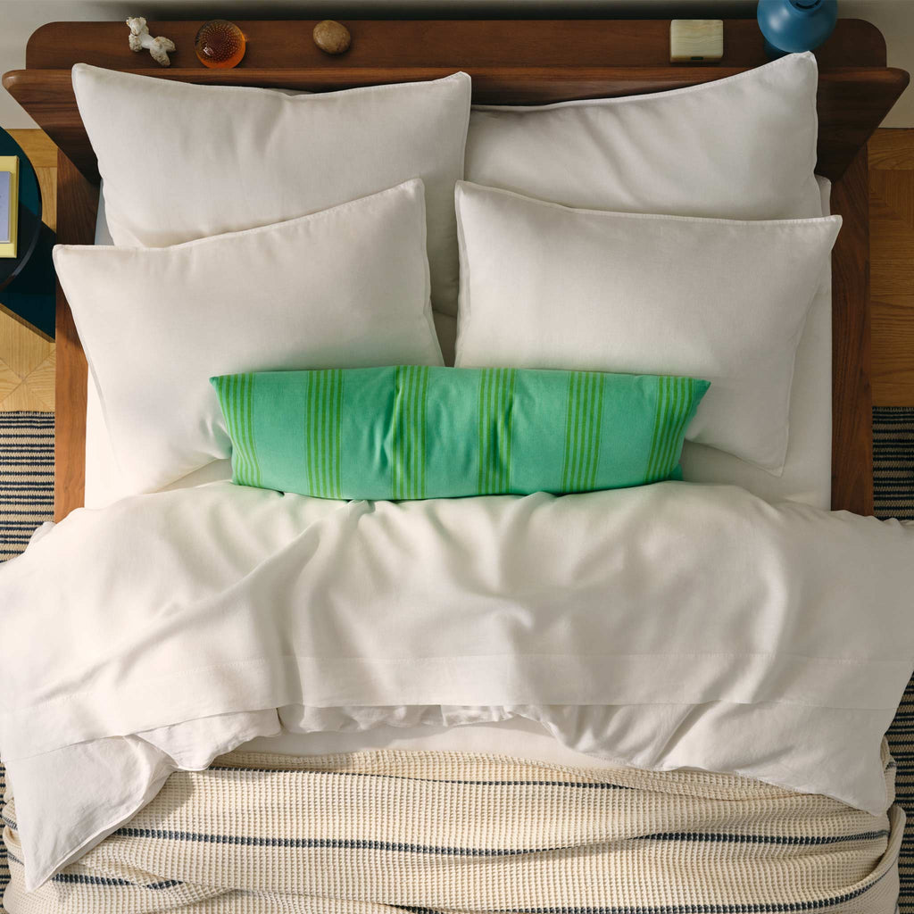 Washed European Linen Lumbar Pillow Cover