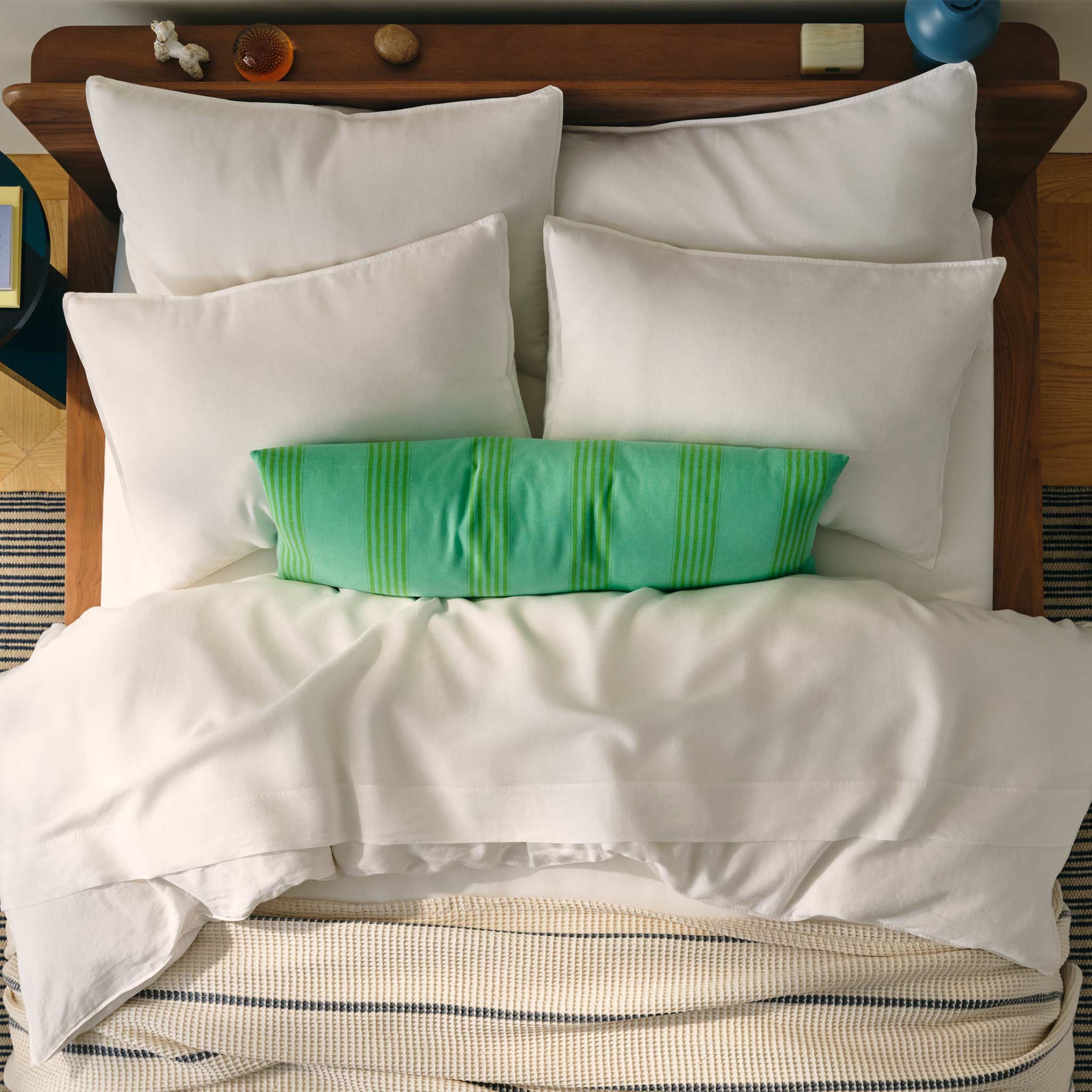 Washed European Linen Lumbar Pillow Cover