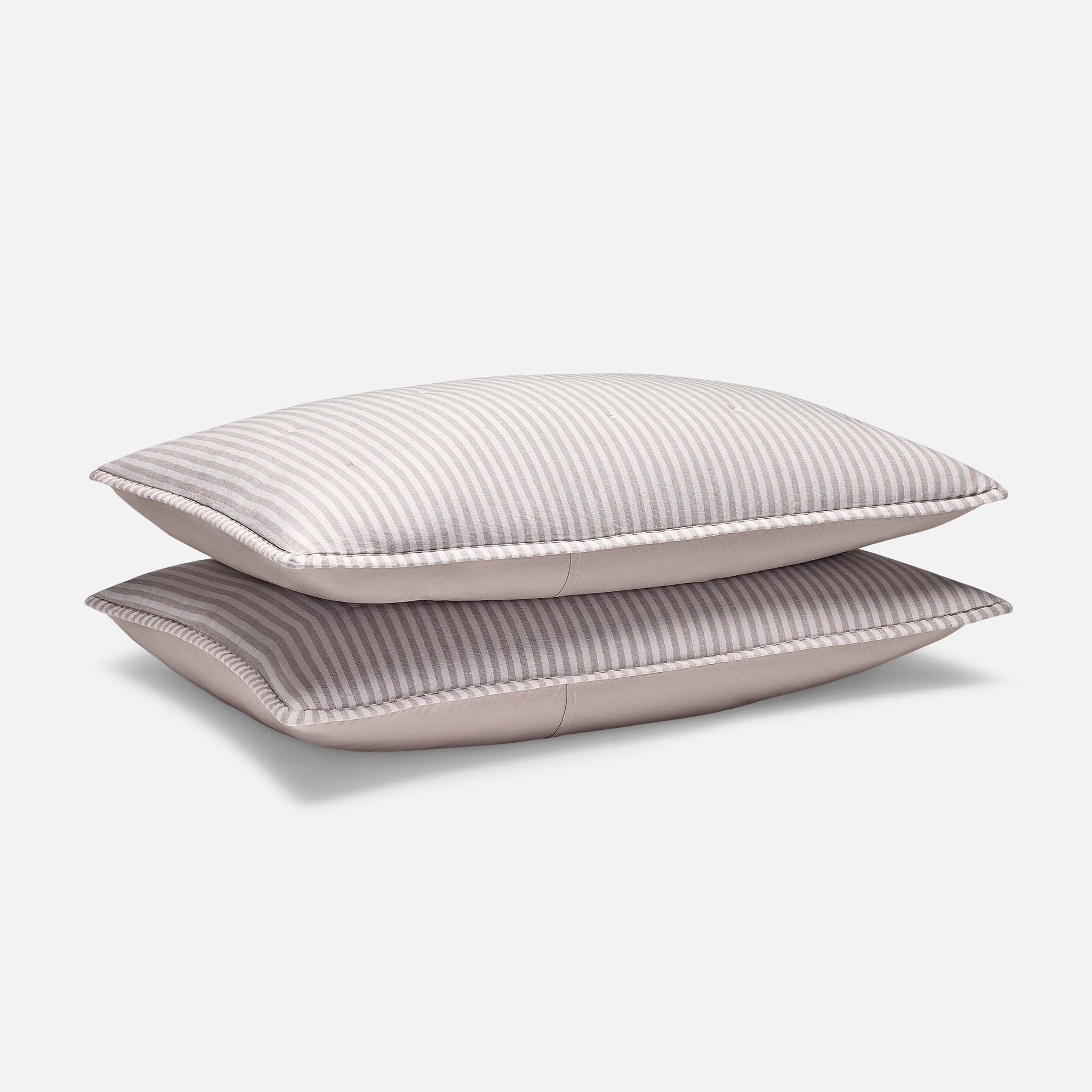 Washed European Linen Quilted Sham Set