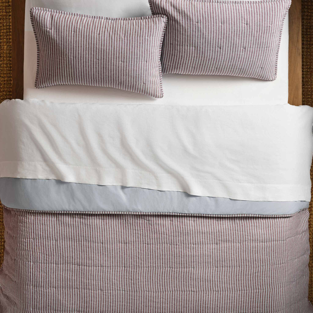Washed European Linen Quilted Sham Set