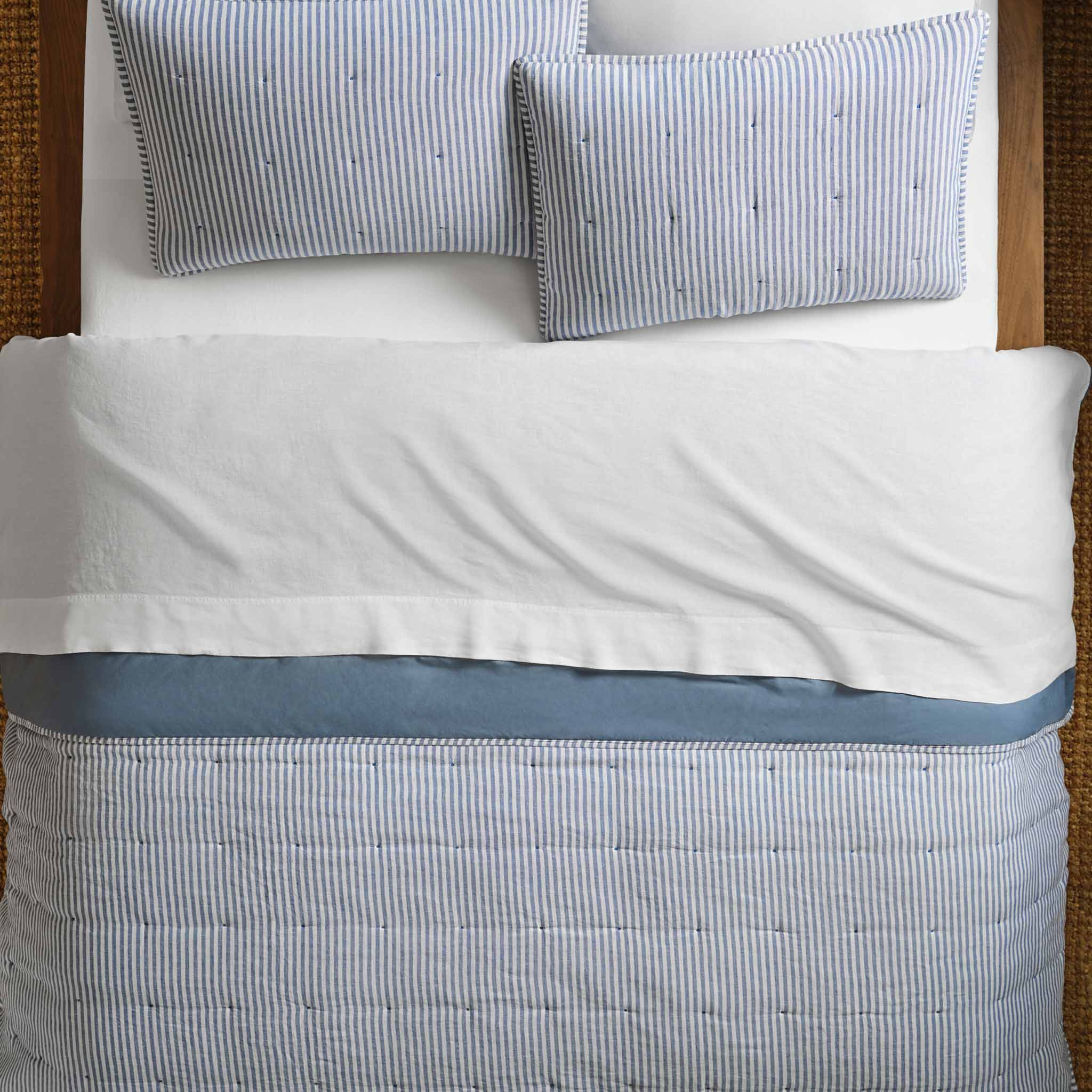 Washed European Linen Quilt Set